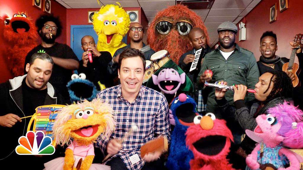 Sesame Street Characters with Jimmy Fallon