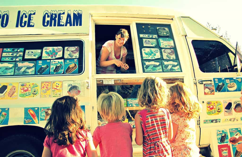 Kids buying from Ice cream truck in Grand Junction