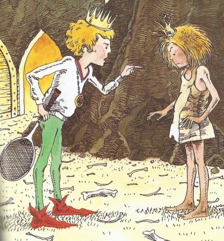 Prince Reginald Scolds the Paper Bag Princess.