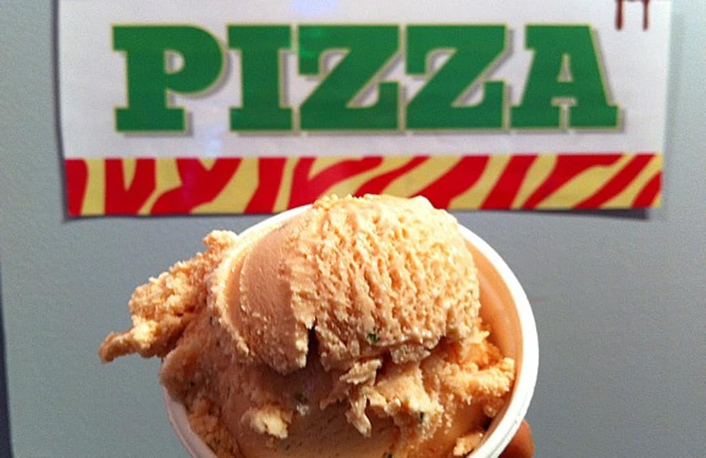 Orange Ice Cream Pizza flavored