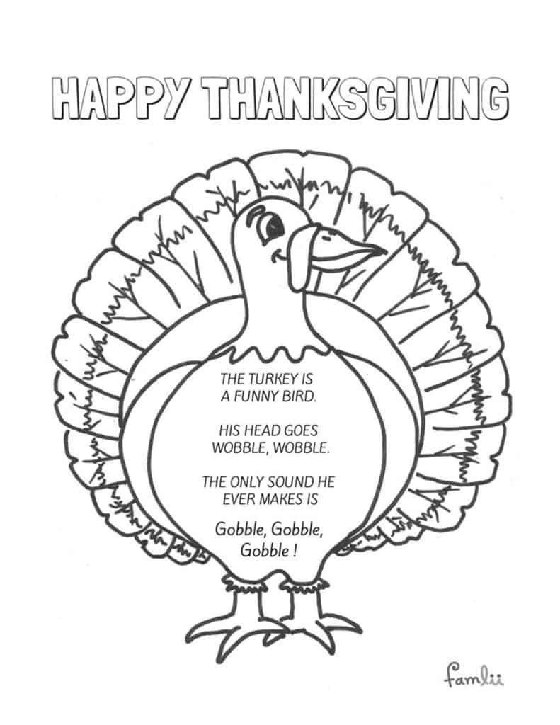 A Turkey is a Funny Bird Thanksgiving Printable - Famlii